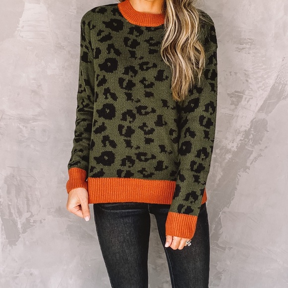 Hem & Thread Sweaters - Hem & Thread Ridge Animal Print Sweater